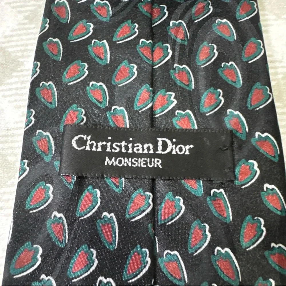 Vtg Christian Dior Monsieur Luxury Tie Colorful Abstract Print Necktie